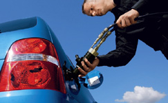 Auto wird getankt